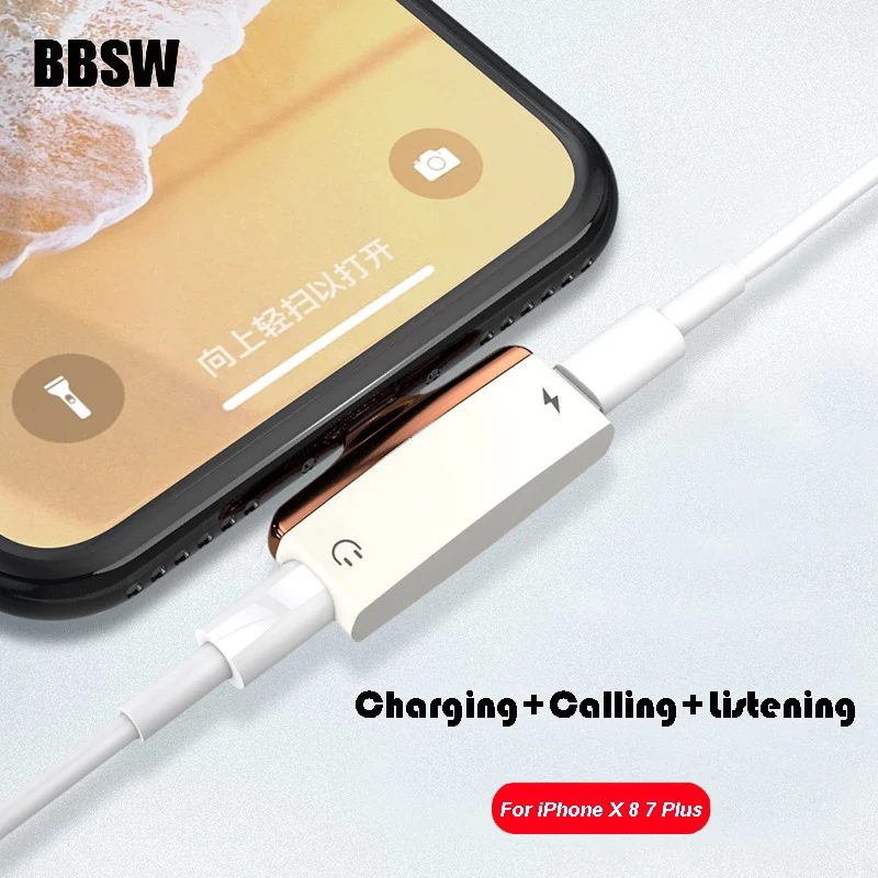 Koop 3 in 1 HiFi BBSW 3 in 1 HiFi Audio Adapter Voor iPhone X 8 7 Plus Charing Kabel Adapter voor Bliksem Jack naar Oortelefoon AUX Kabel