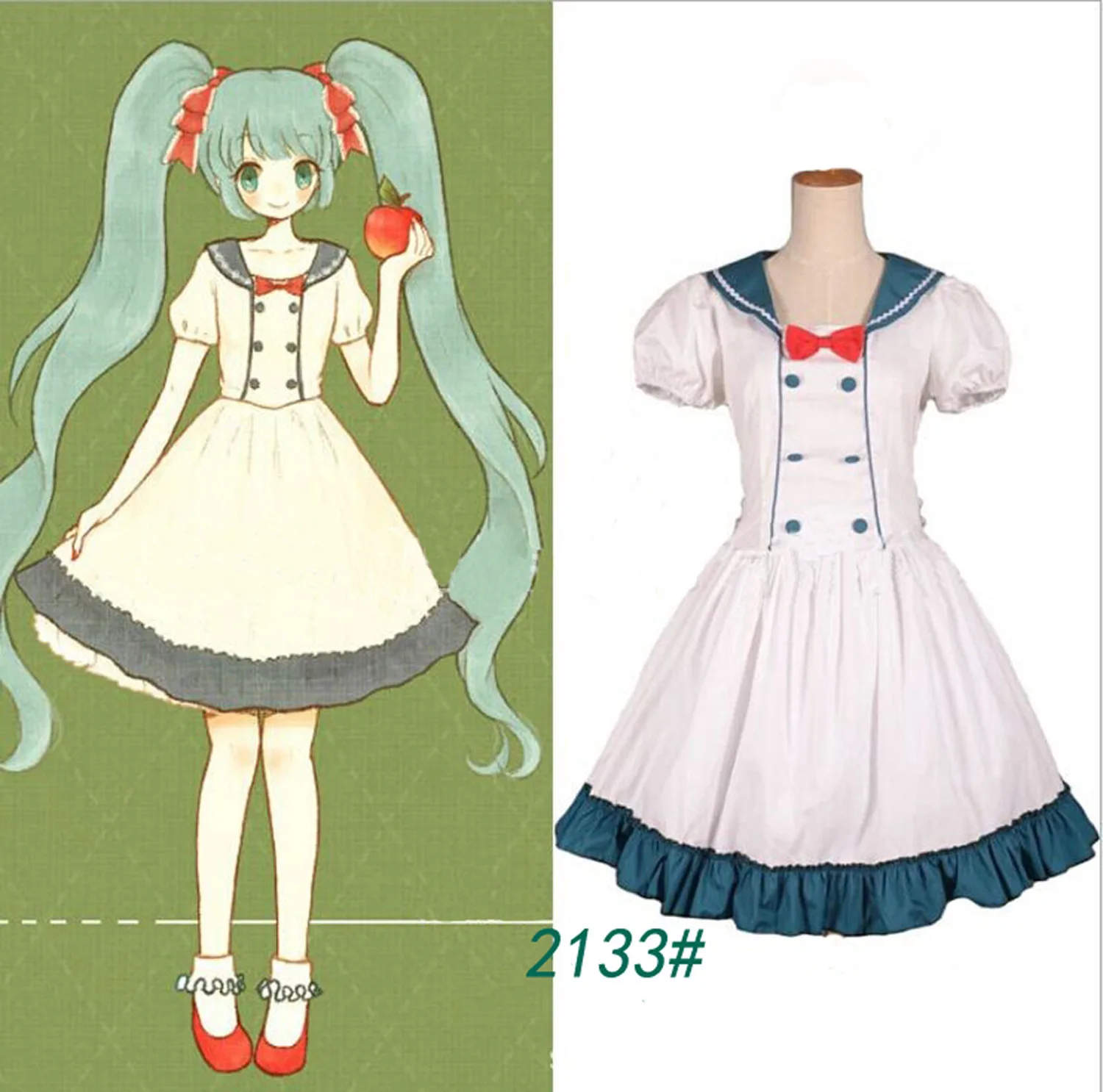 

Summer Lolita Dresses French Maid Cosplay Costume Women Short Dress