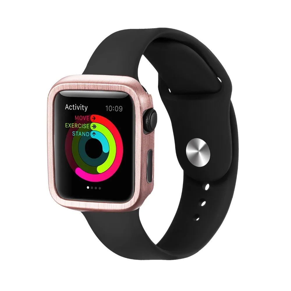 Матовый металлический корпус для Apple Watch случае 42/38/44/40 мм совместимый для iWatch серии 4 3 2 1 мужчины и женщины часы защитный чехол