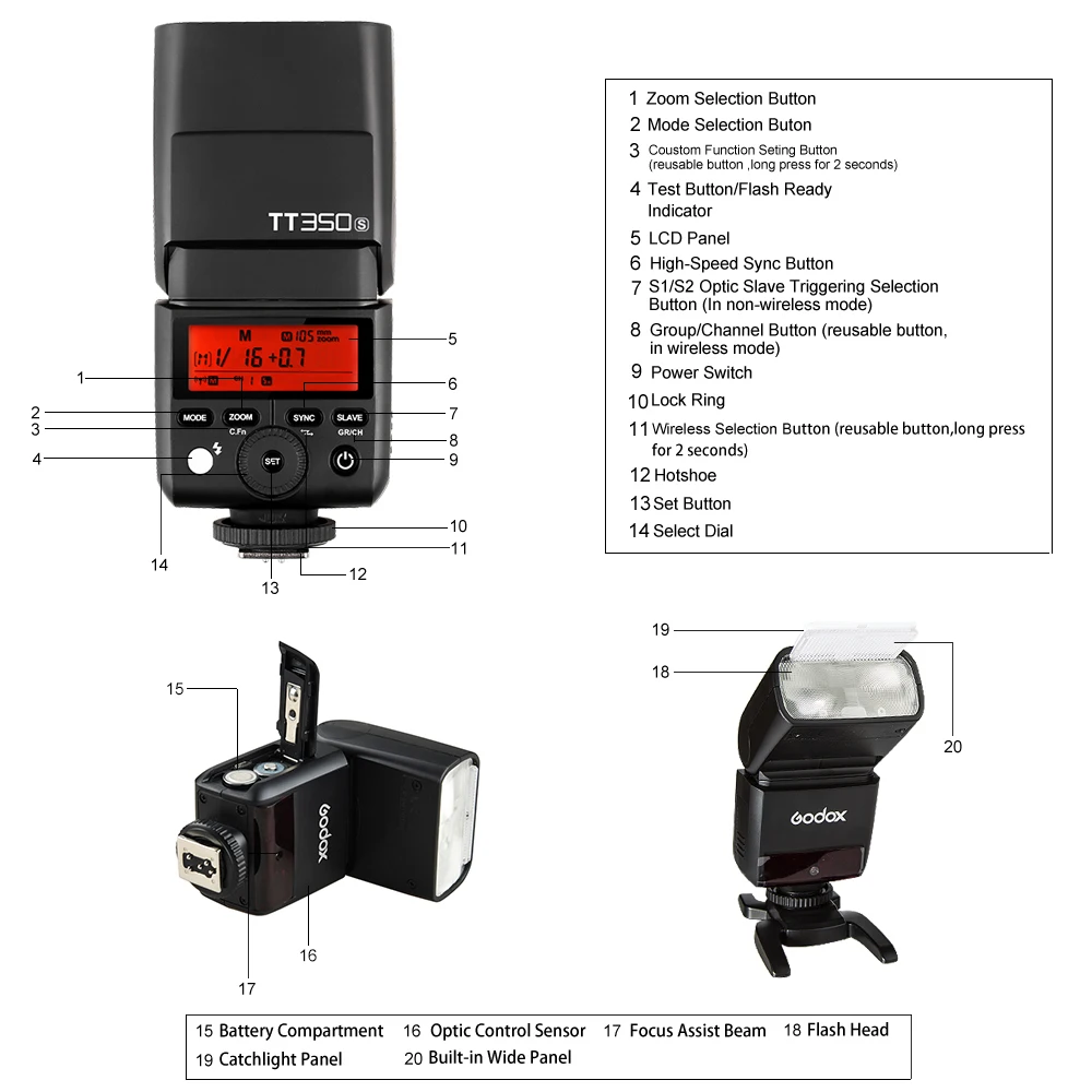 Godox TT350S For Sony Camera Flash (18)