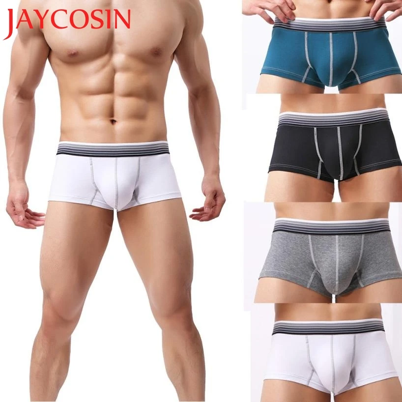 

JAYCOSIN Newly 2018 Men Sexy Underwear Striped Boxer Shorts Bulge Pouch bulge Male Gift dropshipped Jun 14