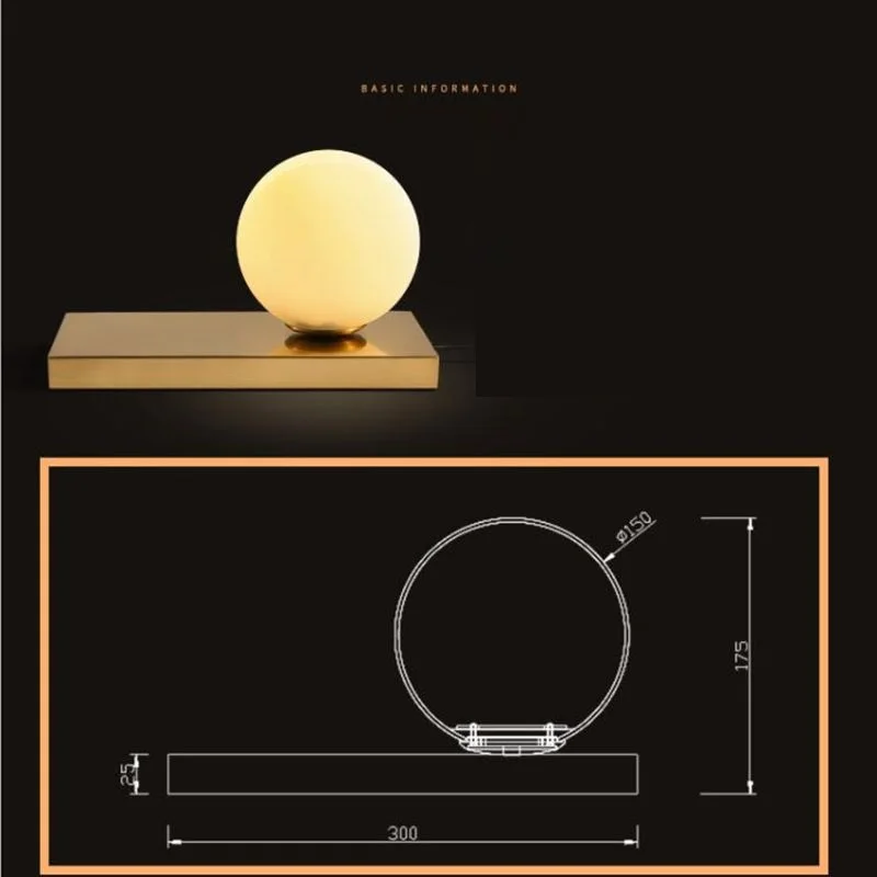 Modern LED Table Lamp Desk Bedside Lamp Light Shade Glass Ball Table Lamps for Bedroom Living Room Gold Designs (19)