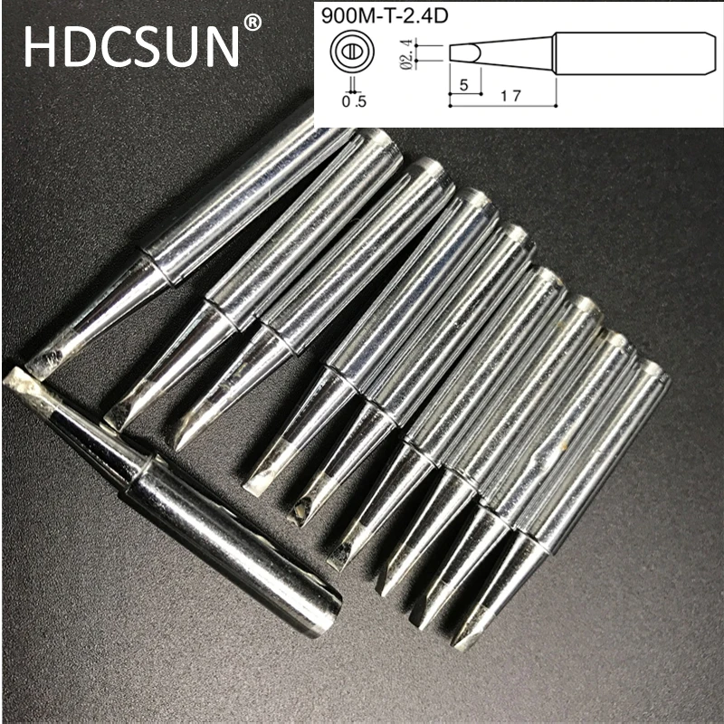 

HDCSUN 900M-T-2.4D Soldering iron tip for Hakko Saike aoyue yihua cxg 936D 936 852d+ 909D solder iron repairing