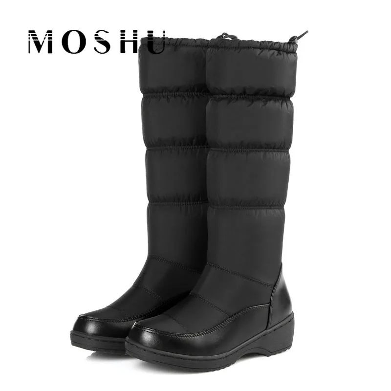 

Women Snow Boots Female Waterproof High Puff Winter Boots Down Platform Wedges Shoes Plush Botas