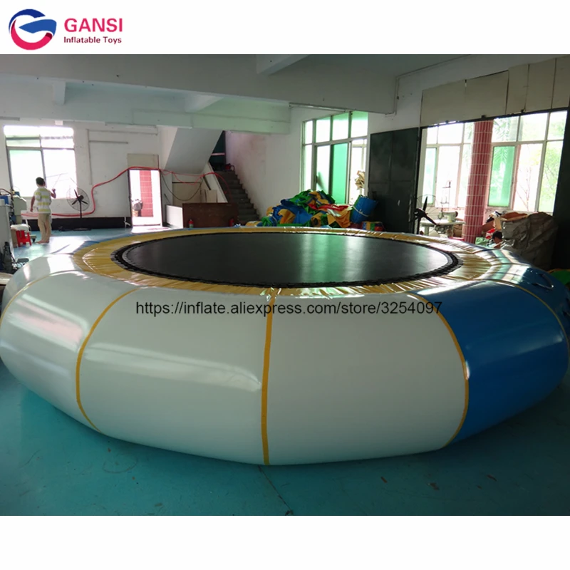 Durable waterproof used water trampoline , sport equipment inflatable water trampoline for sale