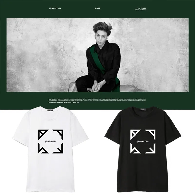 SHINEE JONGHYUN футболка с круглым вырезом kpop Эстетическая крутой модный топ унисекс