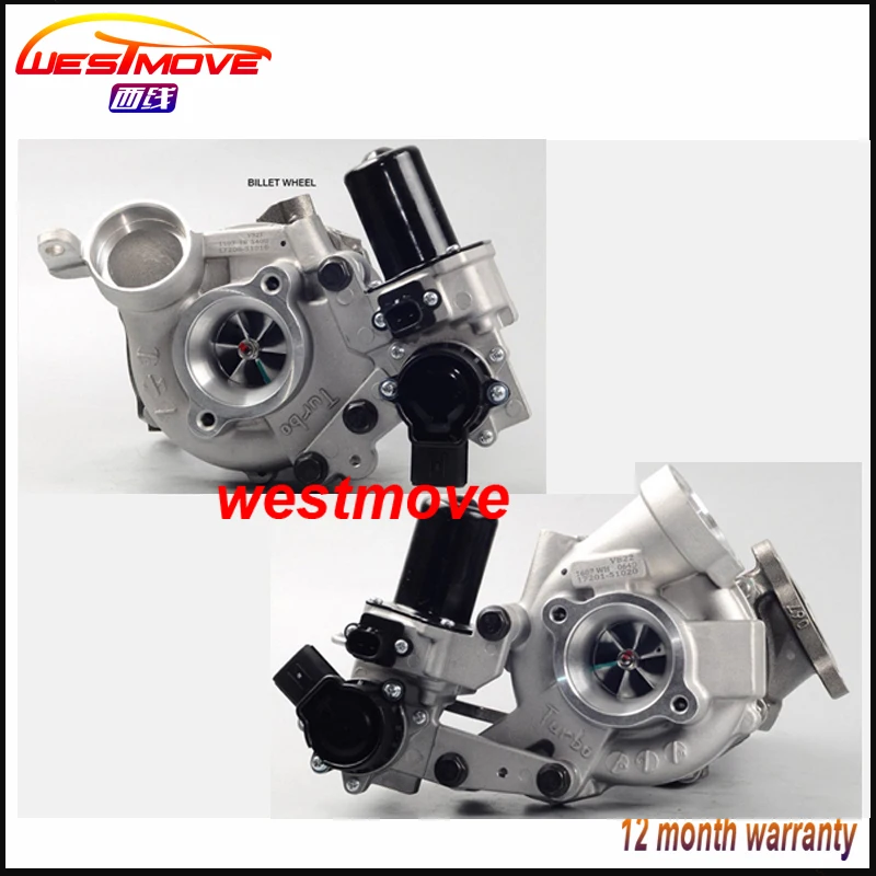 

Twin Turbo RHV4 17208-51010 17201-51020 VED20027 turbocharger for Toyota 200 series Land cruiser C-Rail 508F(NO2) AWD 1VD-FTV