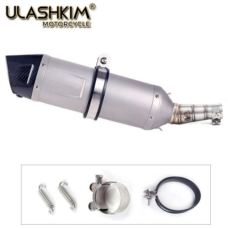 Motorcycle Exhaust Muffler Full System middle pipe Slip On For Kawasaki