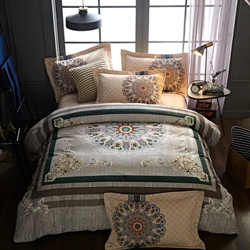 

Bohemia style 100% cotton Bedding Sets Hot Sales Duvet Cover Set bedcloth pillowcase Queen King Size