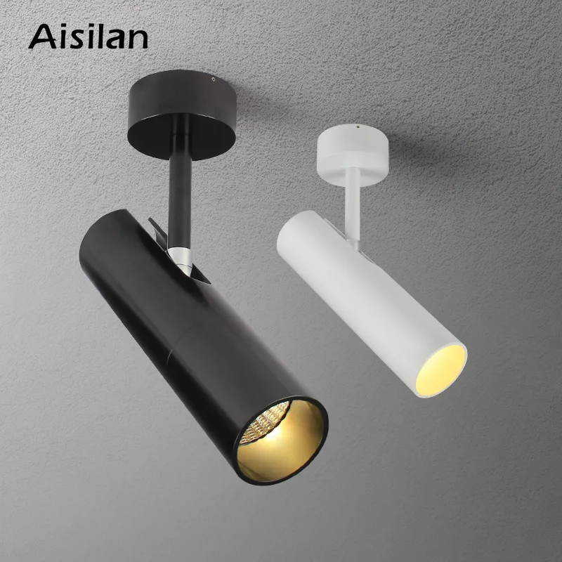 Aisilan Modern Led Ceiling Spotlights Surface Mounted Ac85 260v 5 7w 360 90 Angle Rotation For Living Home Commercial Lighting