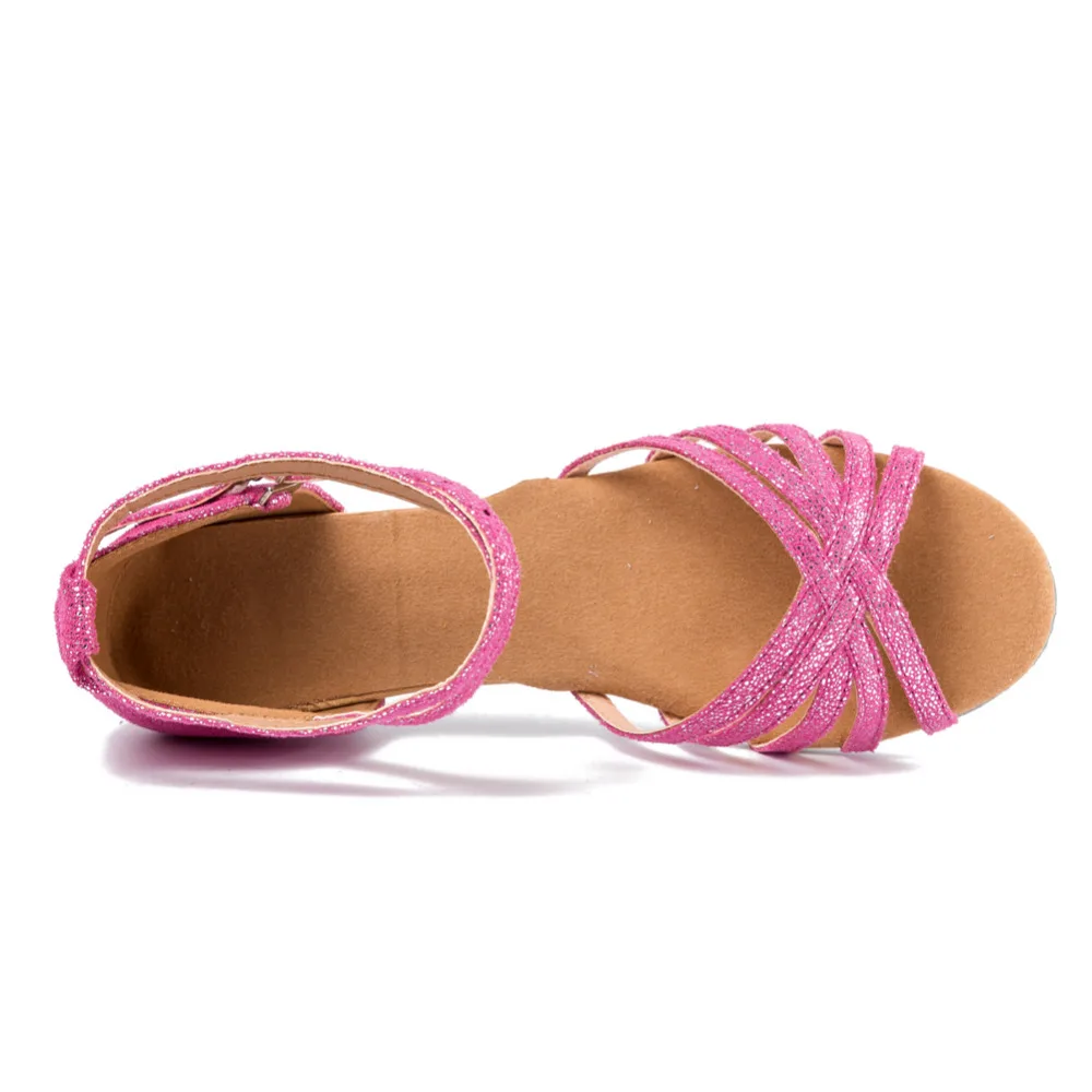 EU24-42 танцевальная обувь для латинских танцев для женщин и детей; детская танцевальная обувь для детей; Мягкая Обувь для бальных танцев на низком каблуке для Джазовки