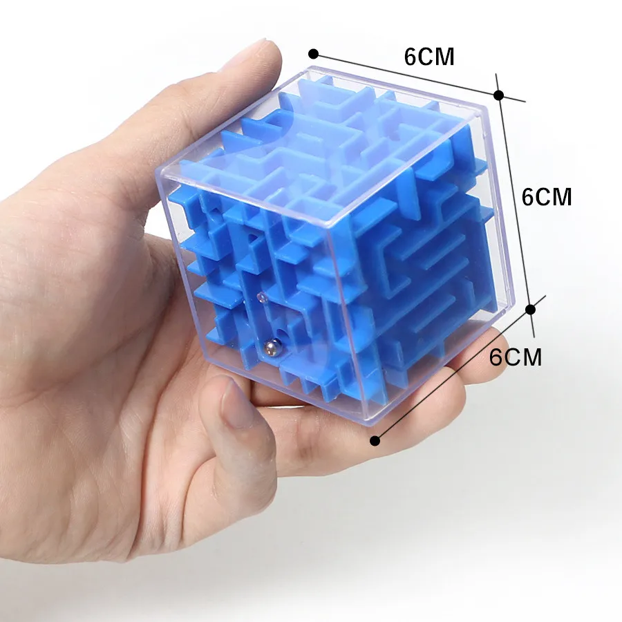 Головоломка 3D куб лабиринт игрушка Чехол Коробка баланс вызов магические Кубики-пазлы стальной шар лабиринт Развивающие игрушки для детей
