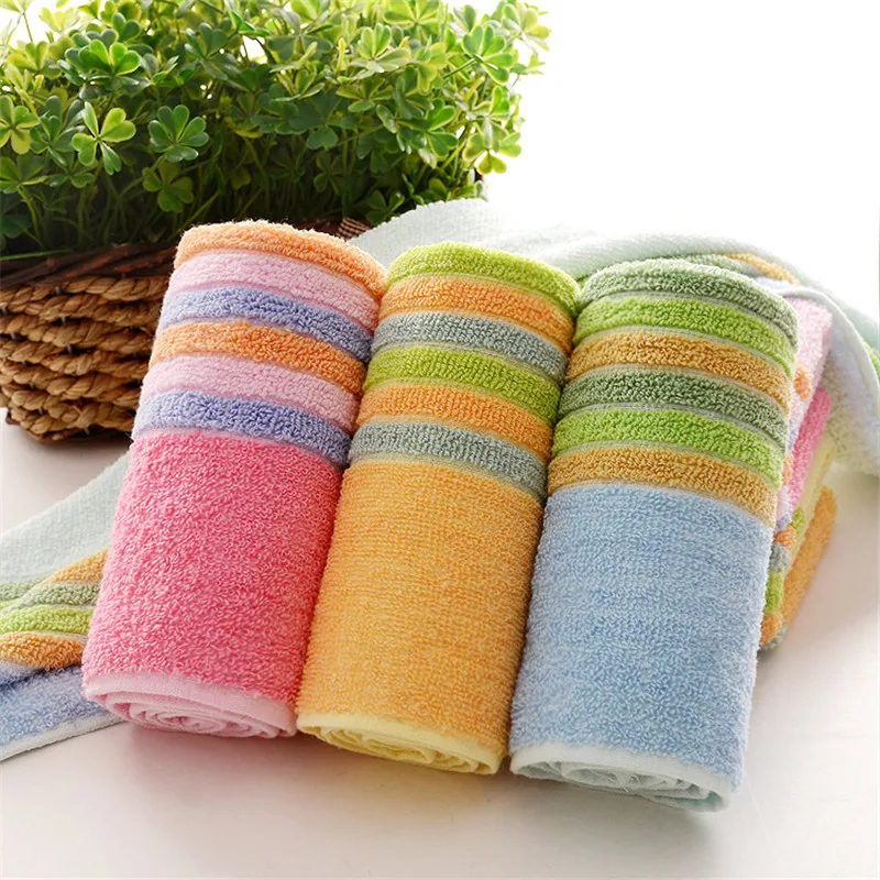 1pcs Colorful Rainbow 32*72cm jacquard Soft Face Towel Cotton Hair Hand Bathroom Towels badlaken