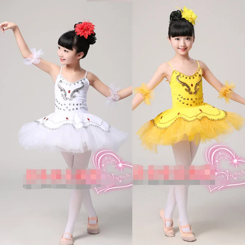 Детская Лебединое Танцы Детские костюмы и платья Детские Балетные танцевальные наряды одежда для сцены, профессиональная балетная пачка танцевальная одежда платье для девочек