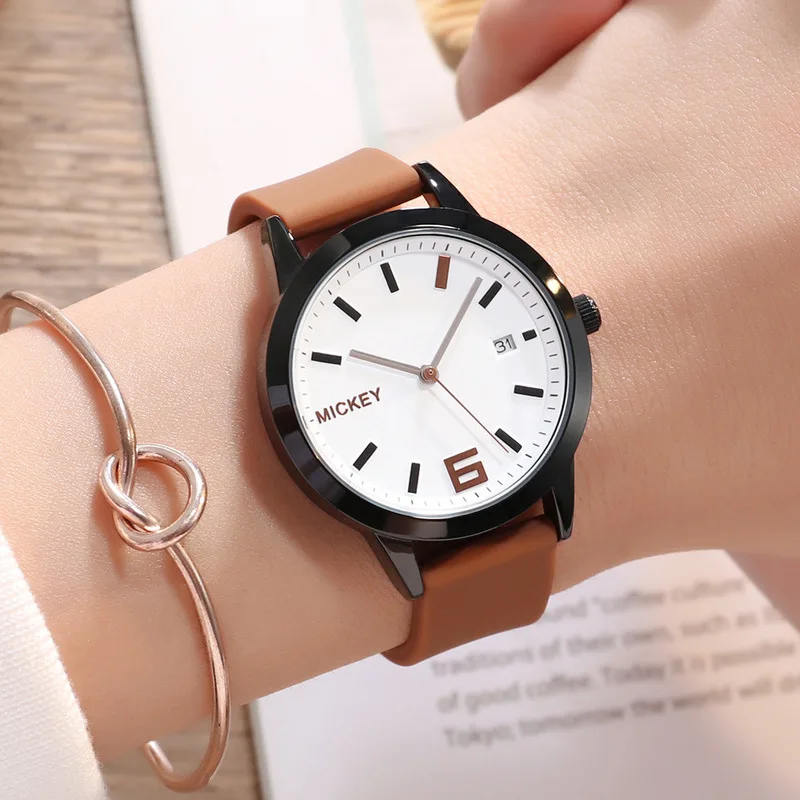 

Disney Women Watch Fashion Silicone Watches Calendar Wrist Watches for Women Luxury Ladies Female Clock horloges vrouwen zegarki