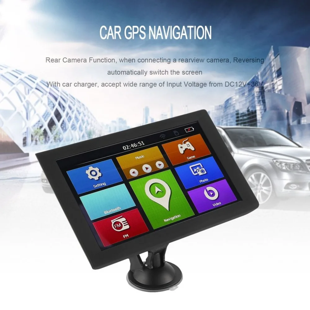 

9" S900 Car Truck HD GPS Navigation 256M+8GB Reversing Camera Touchscreen FM Navigator Accurately Position Black