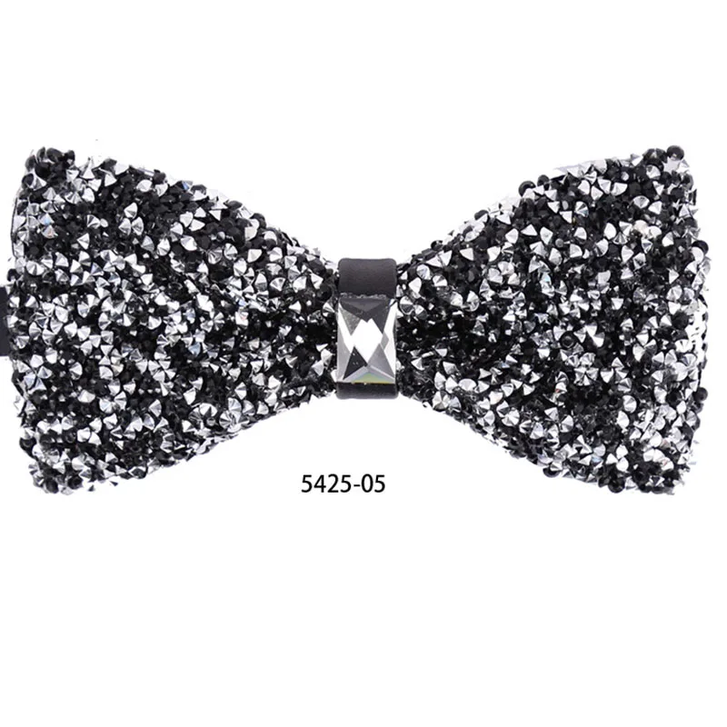 

Luxury Diamond Bow Tie Black Color Men Bowtie cravate luxe pour homme Tie Crystal Chaton Super Cool Diamond Wedding Bow ties