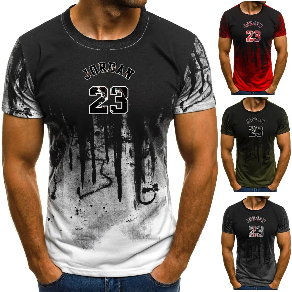 2019 новая брендовая одежда Jordan 23 Мужская футболка Майкл Джордан 3D принт Homme Фитнес