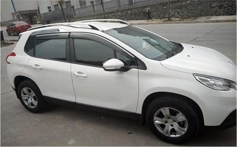 

Shades Fit For Peugeot 2008 2015 2016 2017 Window Visor Sun Rain Deflector Guard Awnings 4pcs/set PP+Stainless Steel Accessory