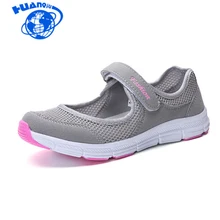 Huanqiu Для женщин Спортивная обувь сезон: весна–лето из сетчатого материала повседневная обувь для Для женщин без каблука мягкая подошва Мода Обувь с дышащей сеткой Обувь jh131