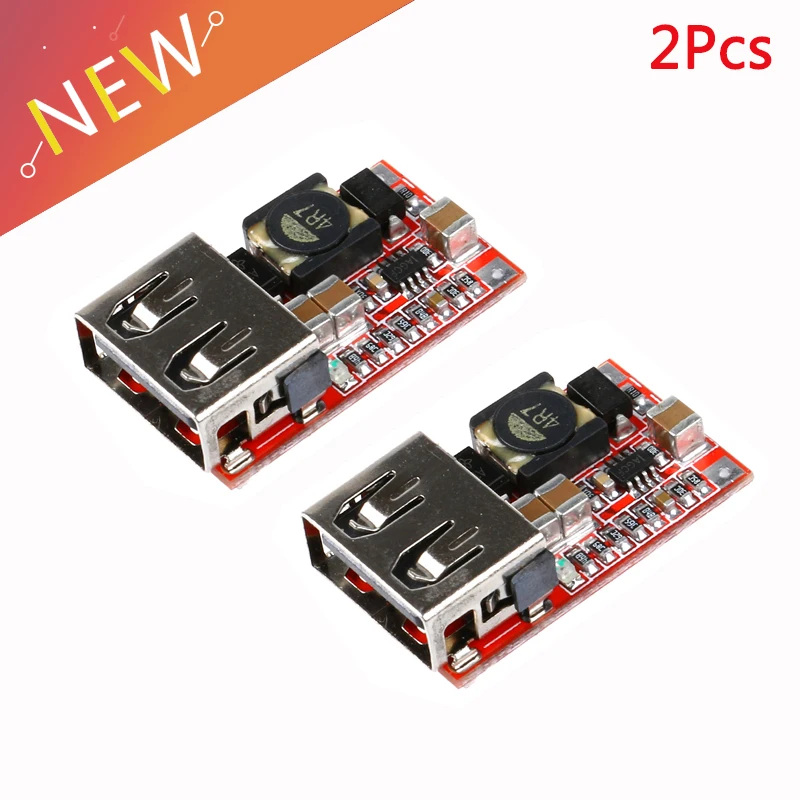 

2Pcs DC 6-24V 12V/24v to 5V USB Output Charger Step Down Power Module DC-DC Step Up Boost Module Power Adjustable Buck Converter