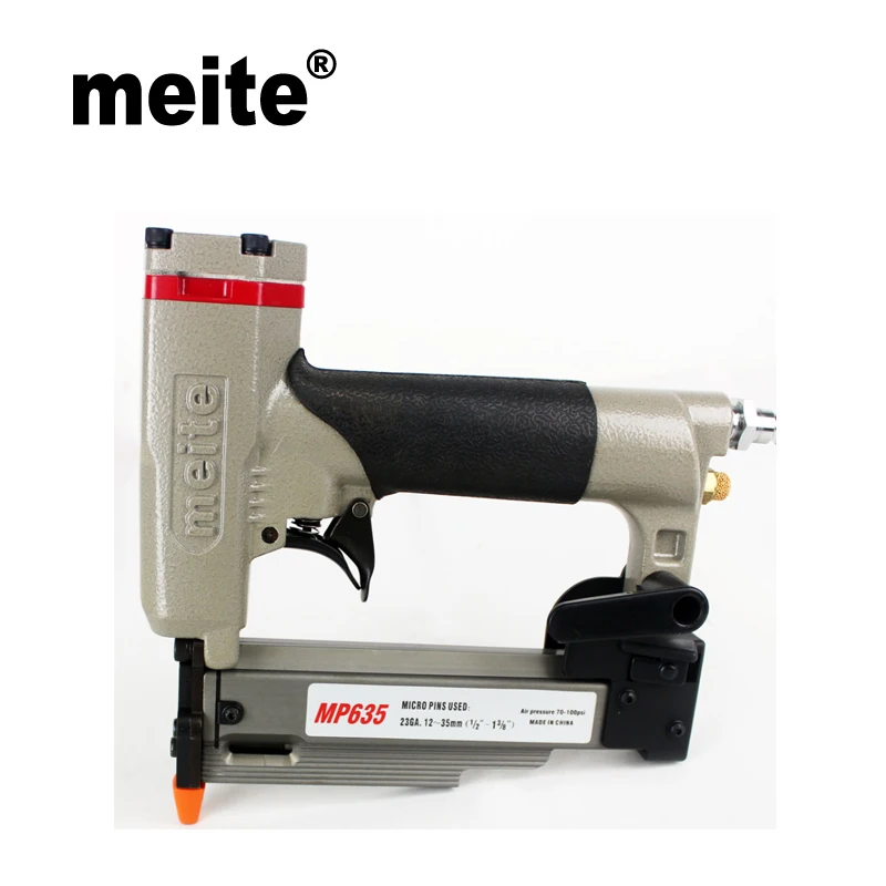 Meite MP635 23 Gauge 1 3/8 air Micro pinner nailer gun for 12-35mm diameter 0.63mm headless pin gun Jun.21. Update tool