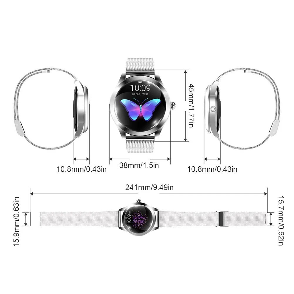 KW10 смарт-браслет стальной ремень браслет часы мульти-спортивный режим смарт-часы женские умные часы