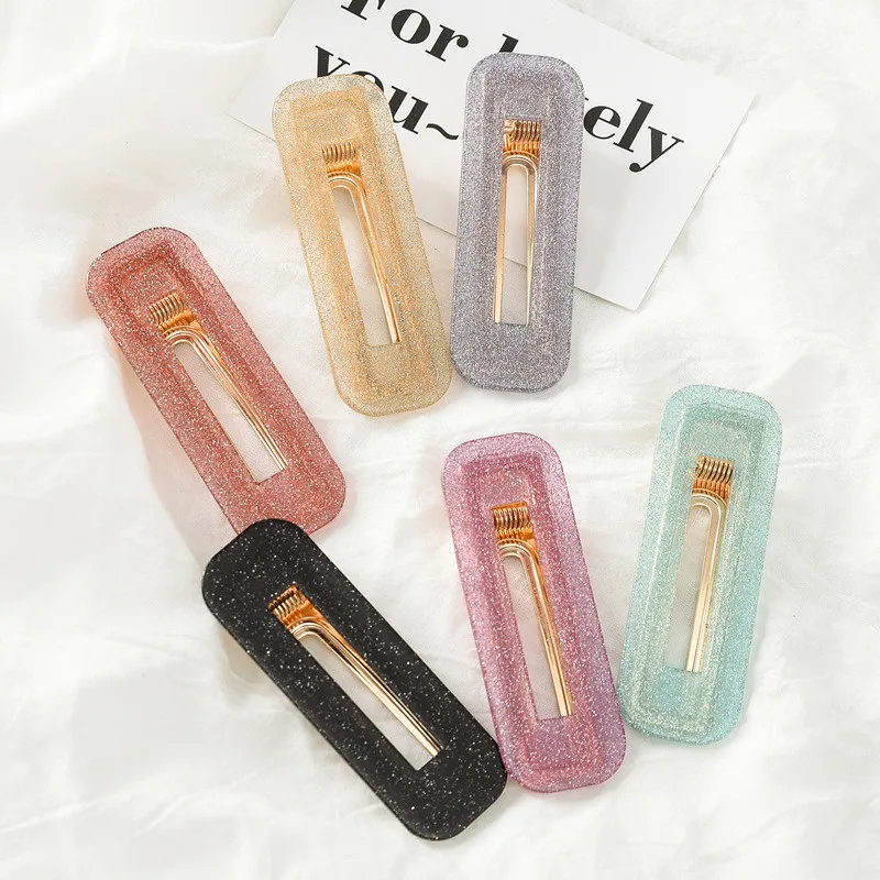 

Japanese girl heart hairpin star twinkling geometric hairpin ins side clip duck mouth clip bangs clip Korean head ornaments