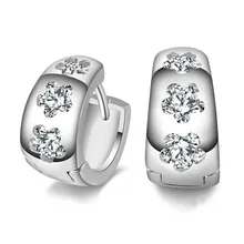 Серьги-гвоздики из стерлингового серебра 925 пробы, ювелирные изделия, роскошные стразы, инкрустированные "U", дизайнерские серьги для женщин, милые серьги