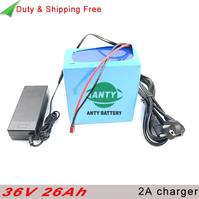 

High Capacity 26ah 36v eBike Battery 1000w Built-in 30A BMS Lithium Battery 36v Electric Bike Battery 36v Free shipping & Duty