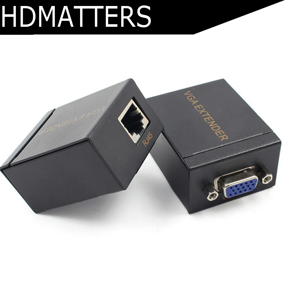 HDmatters VGA расширитель ретранслятор cat5e/6 до 60 м VGA UTP расширитель(приемник+ передатчик