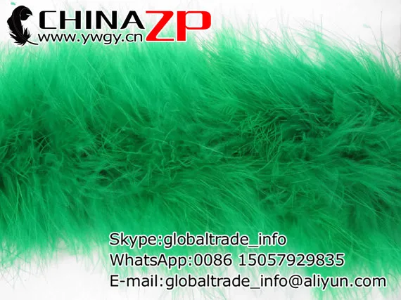 

Wholesale and Retail from CHINAZP Factory 50 yards/lot 20g Dyed Green Marabou Feathers Boas