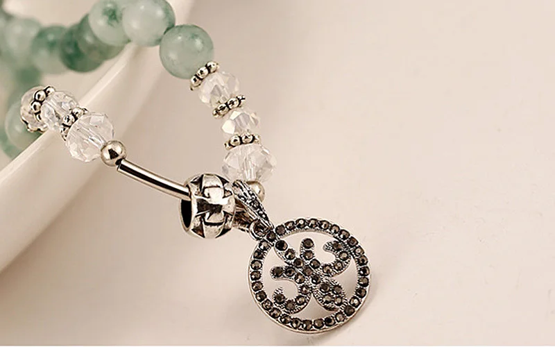 

Women Multi Layer Bracelets Crystal Beads Handchains With Star Pattern Wedding Party Jewelry jb221