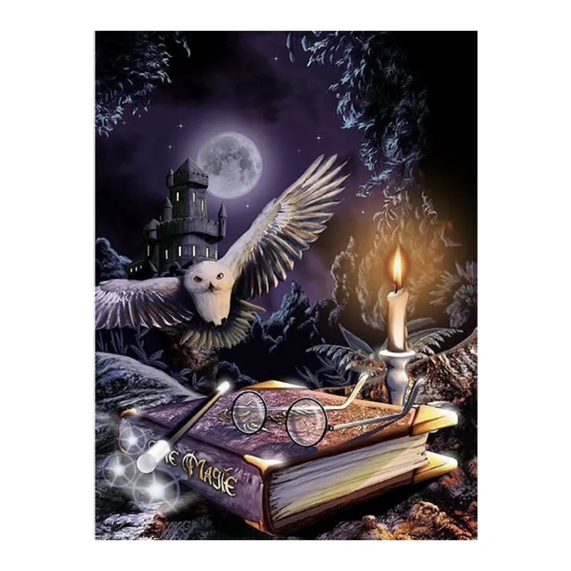 

Harry Potter Magic Cartoon Hawk Diamond Painting Cross Stitch Diamond Embroidery Stones Modern Art 5D Full Drill Square Docor