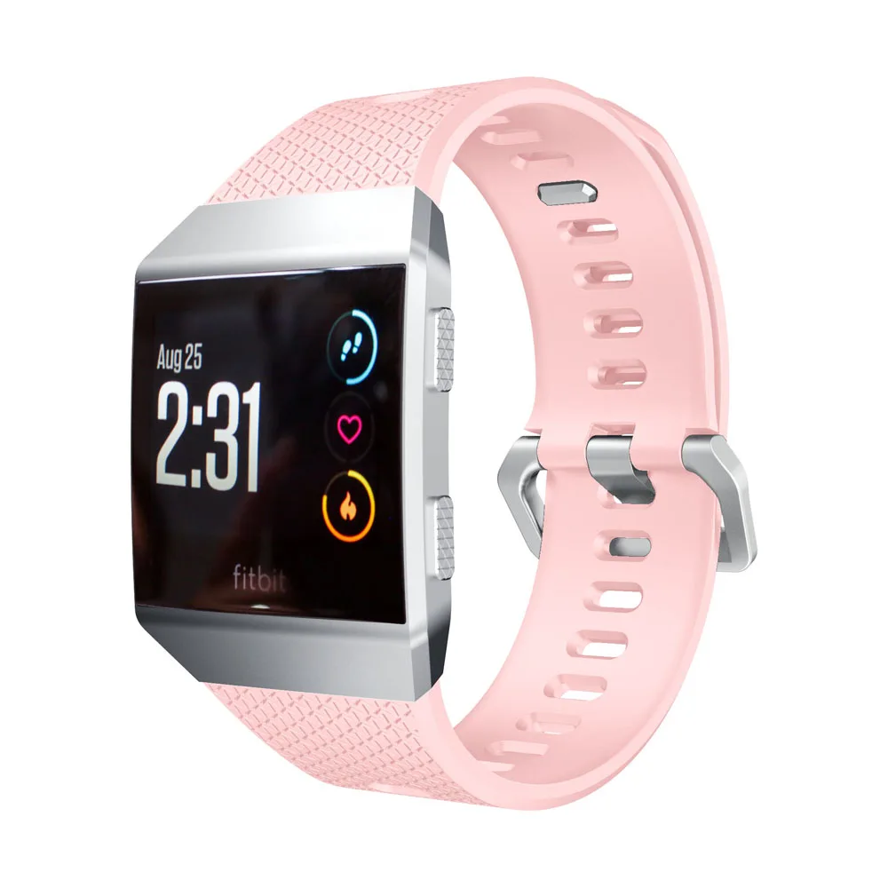 Ремешок для часов Fitbit ionic силиконовые спортивные часы браслеты Замена высокого качества смарт-часы ремешок для Fitbit ionic L/S - Цвет ремешка: Pink