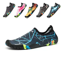 Женская и мужская водонепроницаемая обувь; быстросохнущая летняя пляжная обувь; дышащие слипоны; Сникеры для плавания; нескользящая обувь для плавания