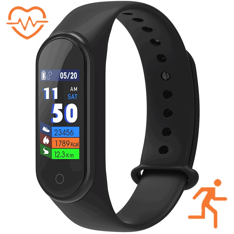 

Fitness Tracker M4 0.96" HD Screen Smart Heart Rate Monitor Bracelet Smart Watch for iOS Android pk xiomi Mi Band 4 Mi Band 3