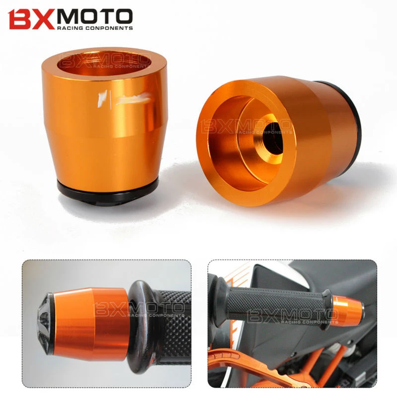 

Motorcycle Cnc Handlebar Grips Handle Bar Ends plug Orange Anti Vibration For Ktm Duke 125 200 690 390 RC 390 RC390 Accessories