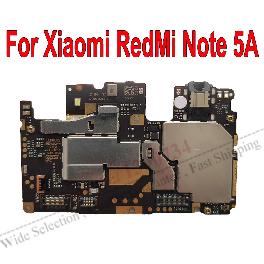 Оригинальная электронная материнская плата Xiaomi RedMi Note5A глобальная прошивка hongmi