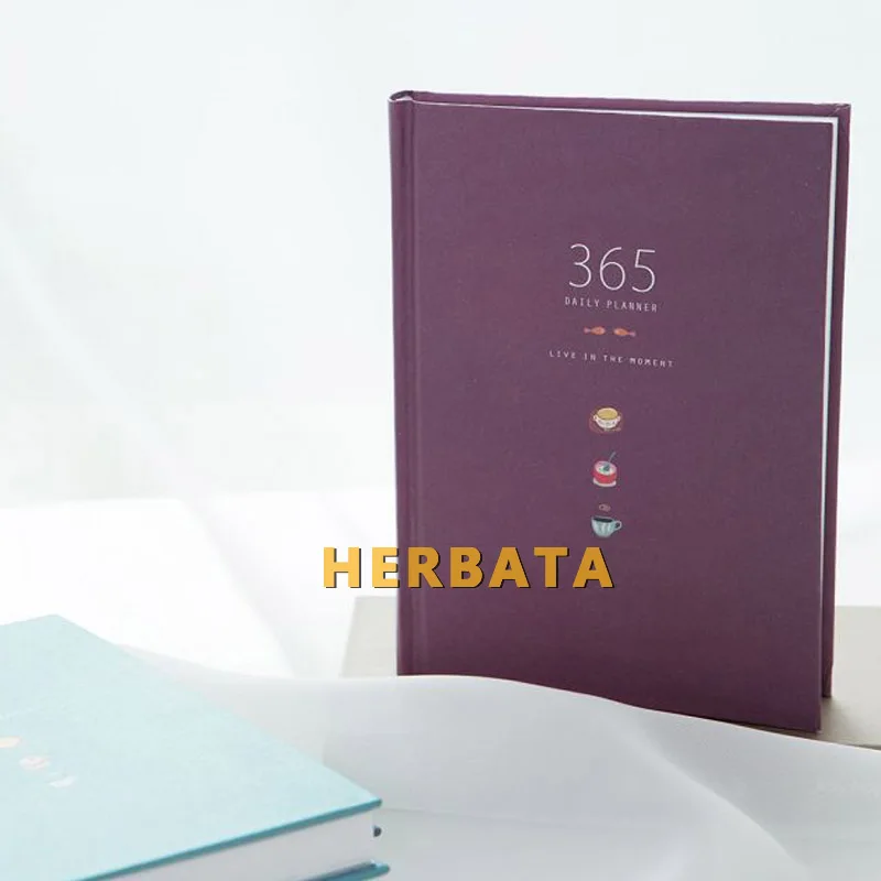 HERBATA 365 дней личный дневник планировщик блокнот ежедневник в твердой обложке офис еженедельный график милые корейские канцелярские libretas