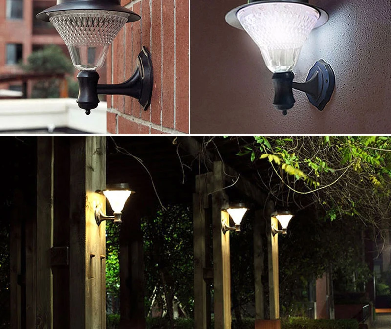 Sensor de Rua ao ar Luzes de Energia da Bateria Solar 32 Leds Jardim Arandela Lâmpadas Livre Lanterna Luminaria 2 Pçs Led Luz 11 jardim arandela lâmpadas sensor de rua ao