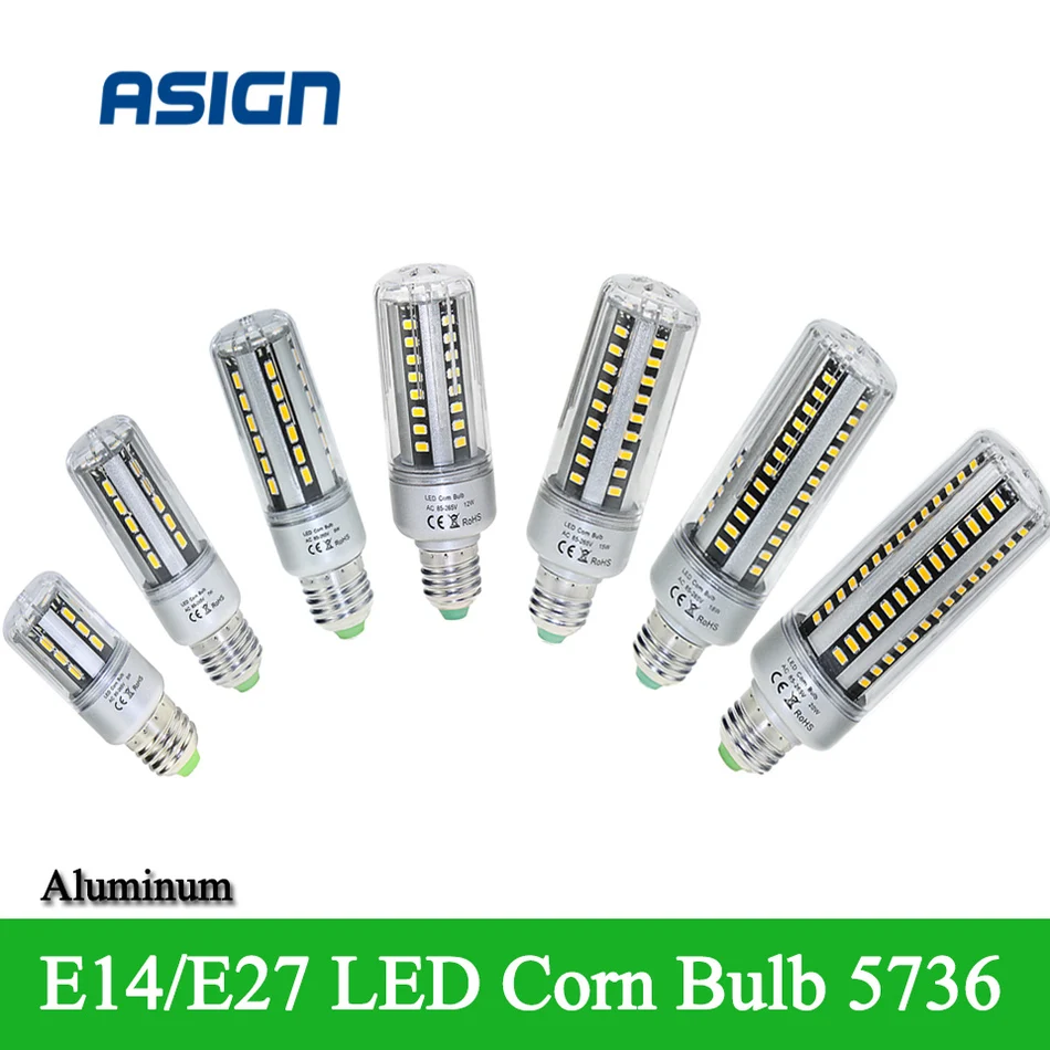 

More Bright  5W 7W 9W 12W 15W 18W 20W  LED Aluminum Corn Bulb AC85-265V Warm/Cold  White High Lumen Corn Lamp