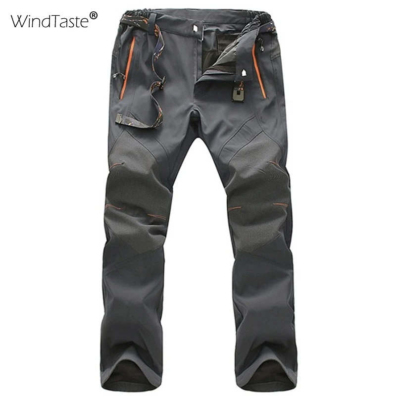 WindTaste الرجال الصيف Softshell السراويل تنفس سريعة جاف الرياضة في الهواء الطلق التخييم التزلج تسلق للماء MaleTrousers KA033