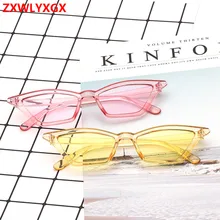 Nuevo diseño de marca en 14 colores gafas de sol de ojo de gato europeas y americanas gafas de sol retro para mujer gafas de sol transparentes con caja colorida