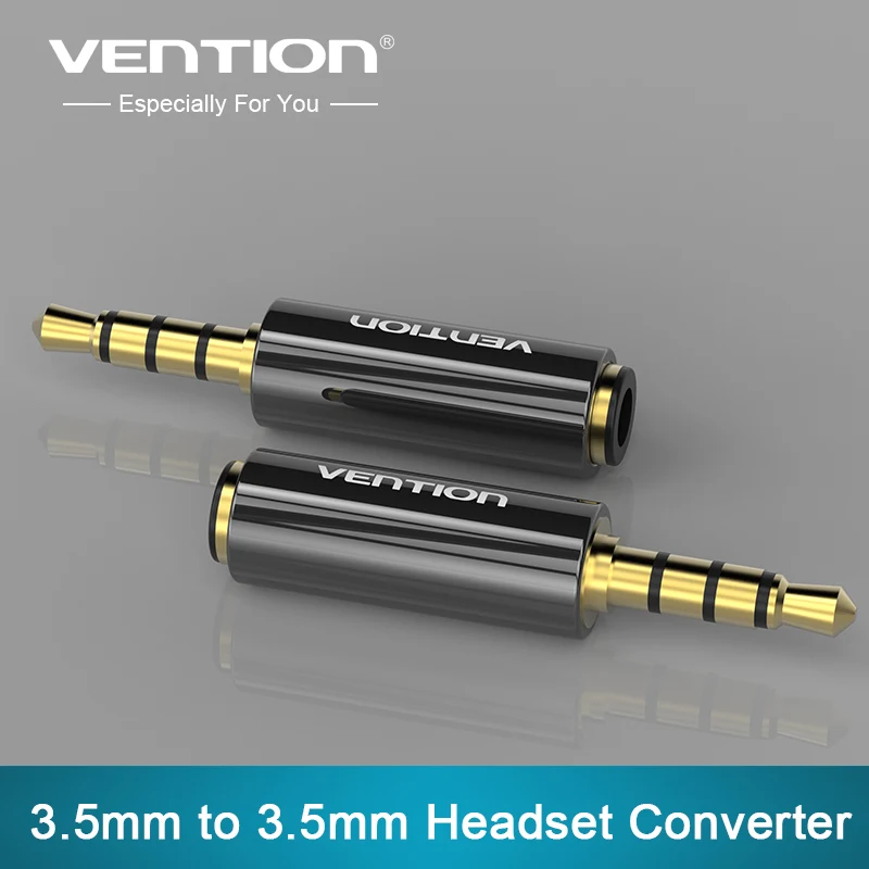 

Vention 4 pole 3.5mm to 3.5mm RCA Audio Gold-Plated headphone plug Connectors jack adapter plug jack Stereo Headset 1PC