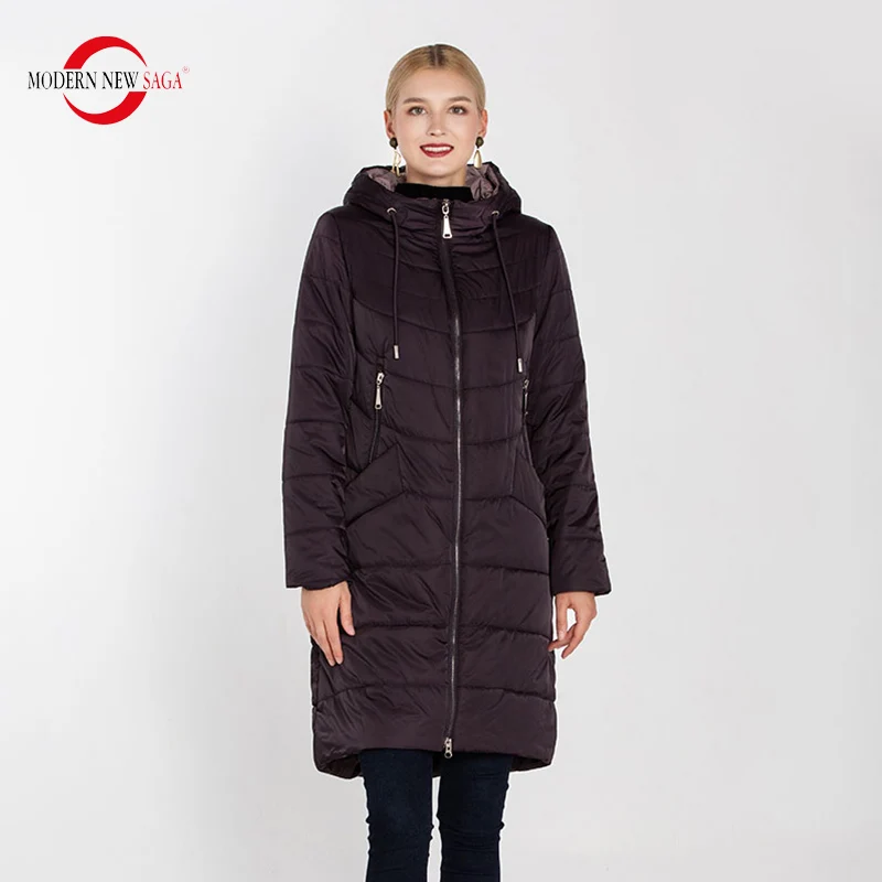 MODERN NEW SAGA 2019 New Autumn Collection Coats And Jackets Women Oversized Parkas Cotton Padded Overcoat Female Ladies Outwear