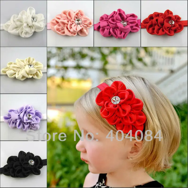 NEW flower Headband for Photography props Fabric Satin Flower Headbands