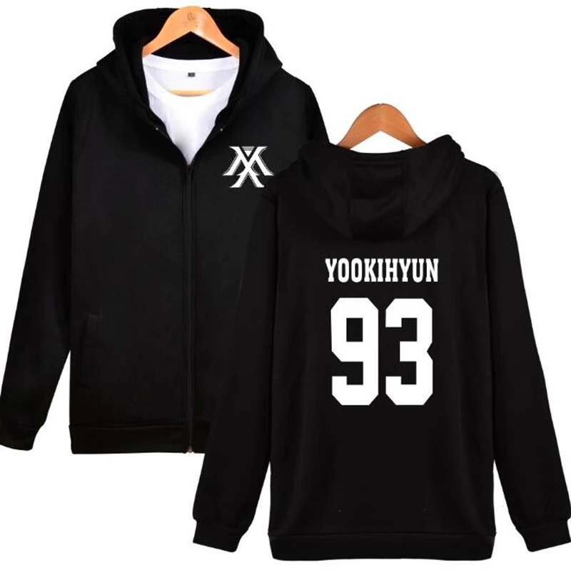 KPOP Monsta x Album Zipper Hooded Sweatshir Outerwear Wonho