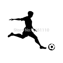 Soccer Player Sports Vinyl Decal Soccer Ball Sticker For Boat RV Car Quad Truck Window Bumper