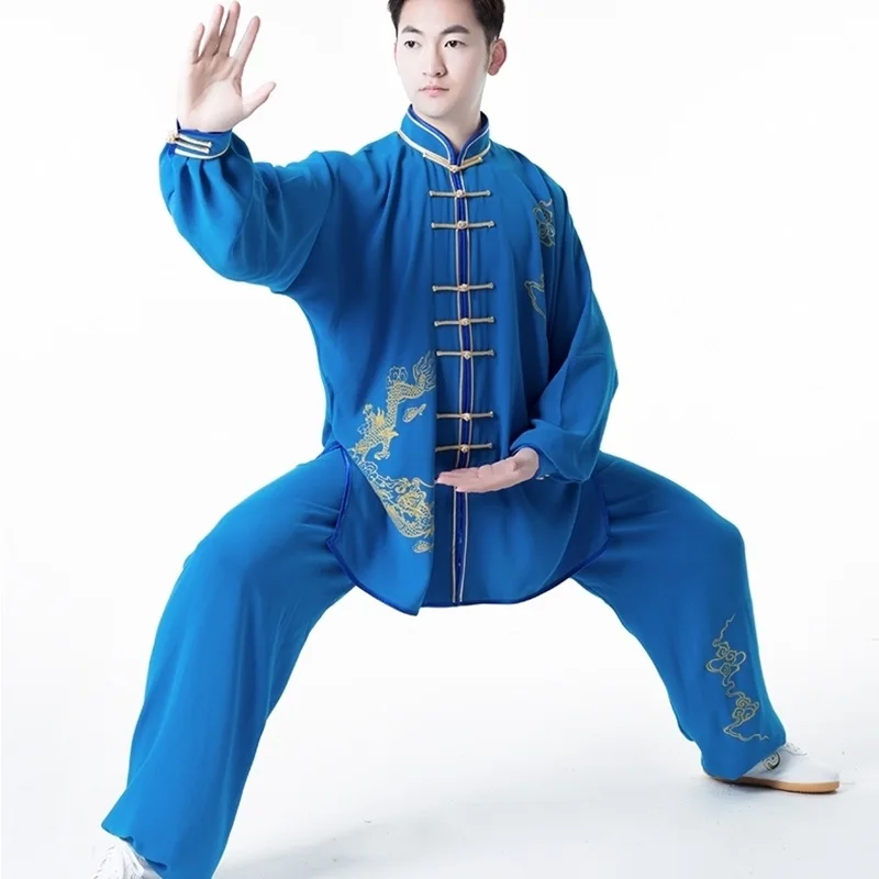 Китайский магазин одежды Wushu одежда 2019 летний костюм с принтом дракона хана фу